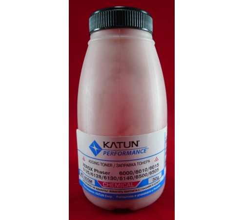 Тонер XEROX Phaser 6000/6010/6015/6125/6128/6130/6140/6500/6505 Magenta, химический (фл. 30г) Katun фас.Россия