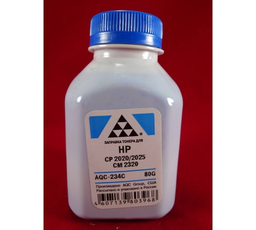 Тонер для картриджей CC531A/CE411A Cyan (фл. 80г) AQC-США фас.Россия