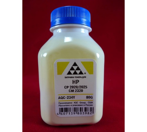 Тонер для картриджей CC532A/CE412A Yellow (фл. 80г) AQC-США фас.Россия