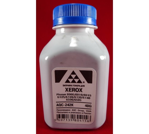 Тонер XEROX Phaser 6000/6010/6015/6125/6128/6130/6140/6500/6505  Black (фл. 40г) AQC-США фас.Россия