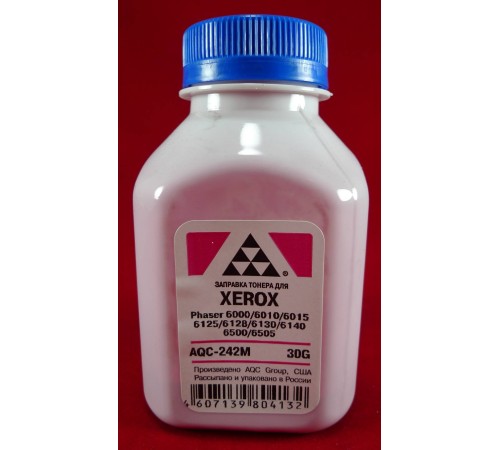 Тонер XEROX Phaser 6000/6010/6015/6125/6128/6130/6140/6500/6505  Magenta (фл. 30г) AQC-США фас.Россия
