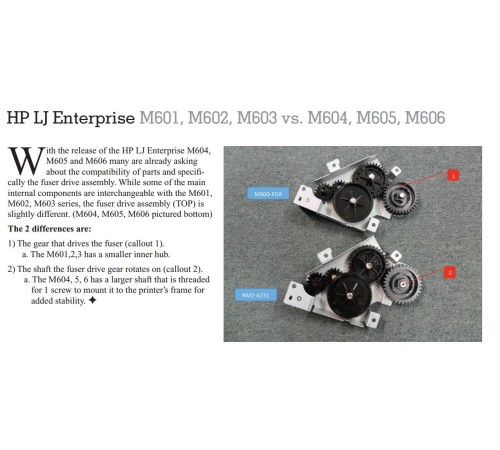 Узел привода термоузла (колебательный узел) HP LJ M601/M602/M603 (RC2-2432-M600/RM1-8418) OEM