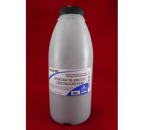 Тонер для Kyocera TK-100/110/120/130/170/1140/1150/1160/1170 (фл. 300г) B&W Standart фас.Россия