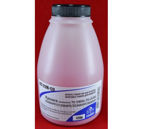 Тонер для Kyocera TK-590M, FS-C5250/2026MFP/2126MFP/2526MFP Magenta(фл. 120г) 5K B&W Standart Tomoegawa фас.Россия
