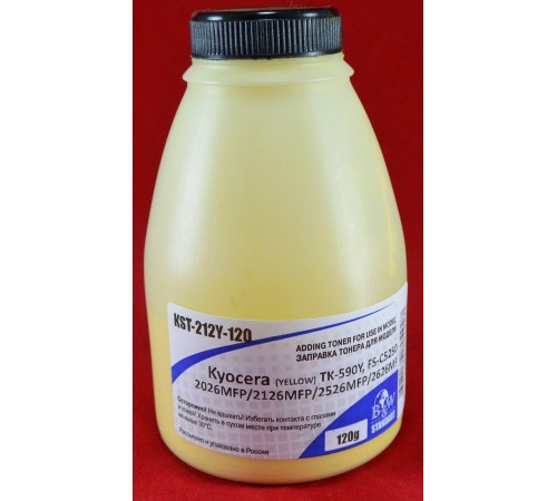 Тонер для Kyocera TK-590Y, FS-C5250/2026MFP/2126MFP/2526MFP Yellow (фл.120г) 5K B&W Standart Tomoegawa фас.Россия