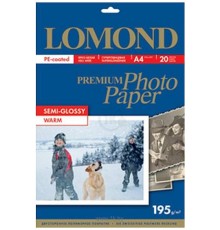 Фотобумага ПРЕМИУМ для стр.печати LOMOND А4, 195 г/м2 односторонняя Warm Semi- Glossy (20л)