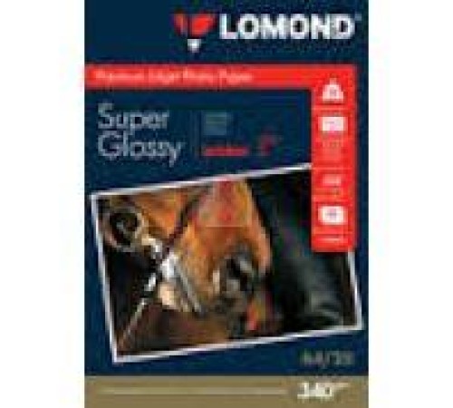 Фотобумага ПРЕМИУМ для стр.печати LOMOND А4, 340 г/м2 односторонняя Bright Super Glossy(20л) Фотобумага ПРЕМИУМ для стр.печати LOMOND А4, 340 г/м2 односторонняя Bright Super Glossy(20л)
