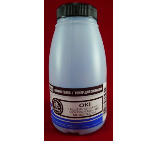 Тонер OKI C301/310/321/330/511/530/3300/3400/3450, MC360/362/562 Cyan (фл. 50г) B&W Premium Tomoegawa фас.Россия