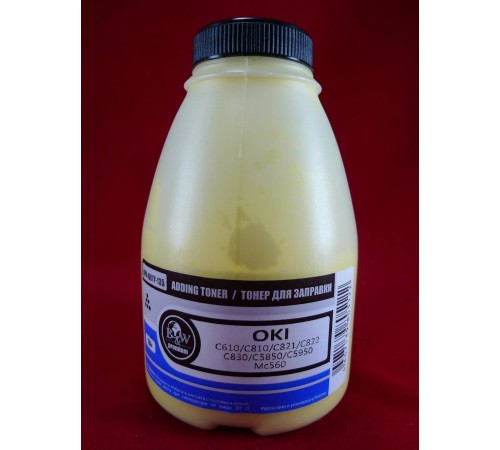 Тонер OKI C610/C810/C821/C822/C830/C5850/C5950/MC560 Yellow (фл. 135г) B&W Premium Tomoegawa фас.Россия