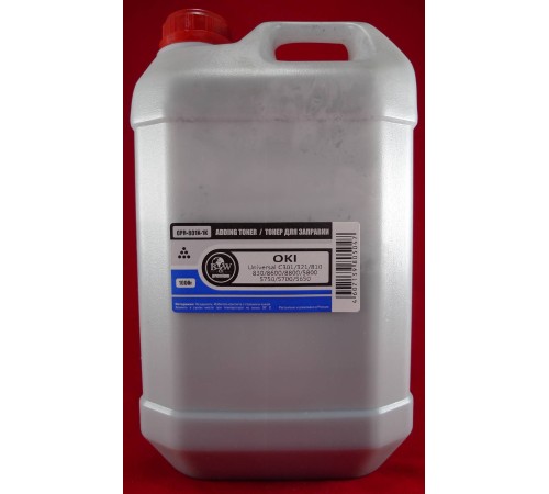 Тонер OKI Univ C301/321/810/830/8600/8800/5800/5750/5700/5650 Black (кан. 1кг) B&W Premium Tomoegawa фас.Россия