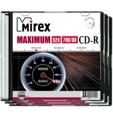 Диск CD-R Mirex 700 Mb, 52х, Maximum, Slim Case (1), (1/200)