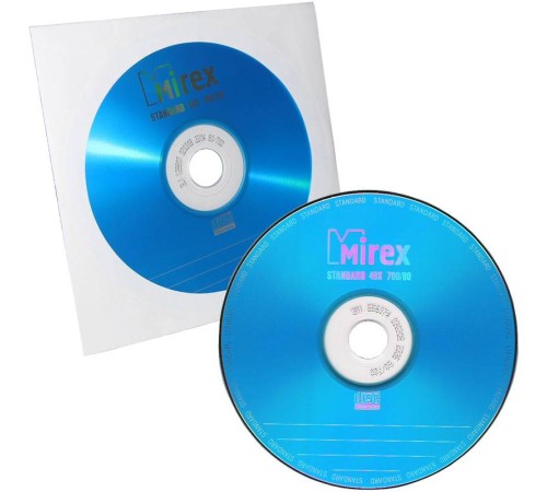 Диск CD-R Mirex 700 Mb, 48х, Standart, Бум. конверт (1), (1/600)