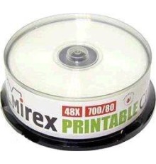 Диск CD-R Mirex 700 Mb, 48х, Cake Box (25), Ink Printable (25/300)