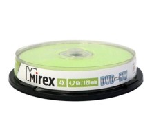 Диск DVD-RW Mirex 4.7 Gb, 4x, Cake Box (10), (10/300)