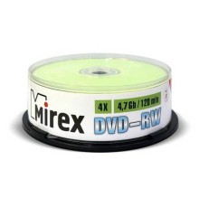 Диск DVD-RW Mirex 4.7 Gb, 4x, Cake Box (50), (50/300)
