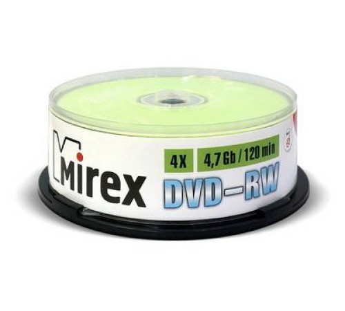 Диск DVD-RW Mirex 4.7 Gb, 4x, Cake Box (50), (50/300)