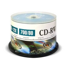 Диск CD-RW Mirex 700 Mb, 12х, Cake Box (50), (50/300)