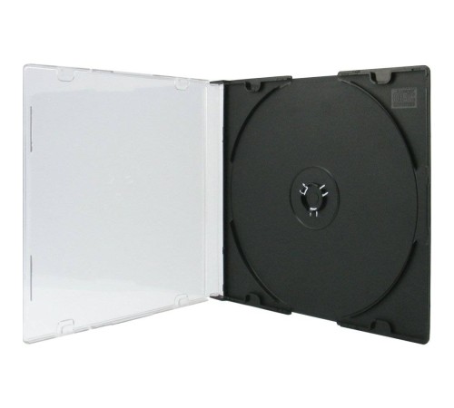 Бокс Mirex для CD/DVD пластиковый Slim Case черный (200 шт.)