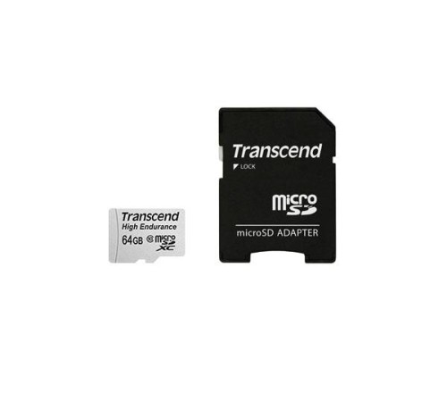 Флеш карта microSD 64GB Transcend microSDXC Class 10  (SD адаптер) ,MLC