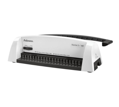 Переплетчик Fellowes®  STARLET 2+ на пластиковую пружину, сшивает до 120 лст., перфорирует 12 лст.
