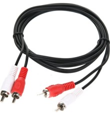 Кабель соединительный 2xRCA (M) - 2xRCA (M) черный 2m, Telecom <TAV7158-2M>
