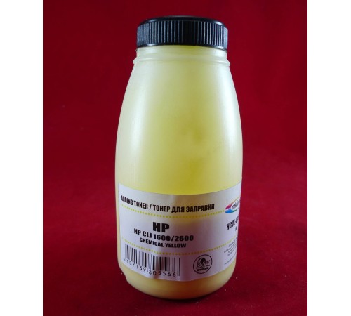 Тонер для картриджей Q6002A Yellow, химический (фл. 80г) B&W Premium Mitsubishi/MKI фас.Россия