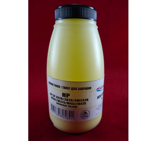 Тонер для картриджей CC532A/CE412A Yellow, химический (фл. 70г) B&W Premium Mitsubishi/MKI фас.Россия