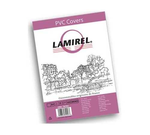 Обложки Lamirel Transparent A4, PVC, дымчатые, 150мкм, 100 шт.
