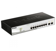 D-Link DGS-1210-10 Настраиваемый коммутатор WebSmart с 8 портами 10/100/1000Base-T и 2 портами 1000Base-X SFP