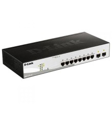 D-Link DGS-1210-10 Настраиваемый коммутатор WebSmart с 8 портами 10/100/1000Base-T и 2 портами 1000Base-X SFP