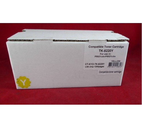 Тонер-картридж для Kyocera Ecosys P5021cdn/P5021cdw/M5521cdn/M5521cdw TK-5220Y yellow 1.2K  ELP Imaging®