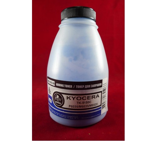 Тонер для Kyocera TK-5150C, P6035/M6035/M6535 Cyan (фл. 140г) B&W Premium