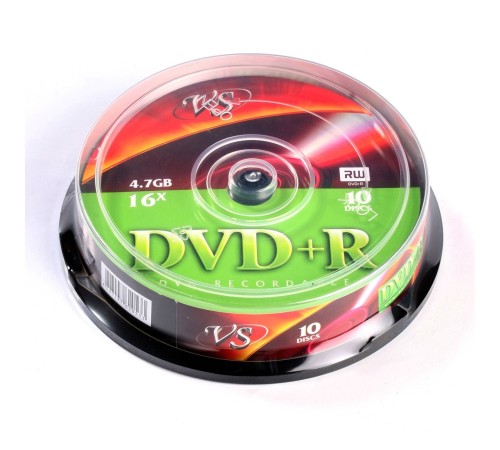 Диск DVD+R VS 4.7 Gb, 16x, Cake Box (10), (10/200)