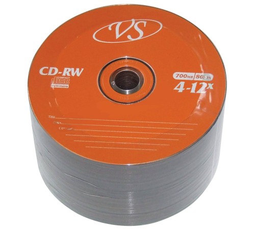 Диски VS CD-RW 80 4-12x Bulk/50