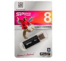 Флеш накопитель 8GB Silicon Power Ultima U02, USB 2.0, Черный