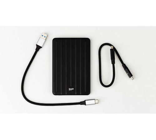 Твердотельный диск 2TB Silicon Power Bolt B75 Pro, External, Type-C [R/W - 520/420 MB/s] Алюминий/Черный
