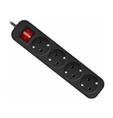 Defender Удлинитель с заземлением G418 Выключатель, 1.8 м, 4 розетки