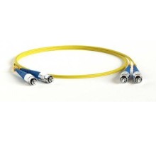 Hyperline FC-D2-9-FC/­UR-FC/­UR-H-1M-LSZH-YL Патч-корд волоконно-оптический (шнур) SM 9/­125 (OS2), FC/­UPC-FC/­UPC, 2.0 мм, duplex, LSZH, 1 м