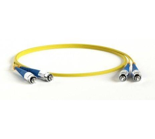 Hyperline FC-D2-9-FC/­UR-FC/­UR-H-1M-LSZH-YL Патч-корд волоконно-оптический (шнур) SM 9/­125 (OS2), FC/­UPC-FC/­UPC, 2.0 мм, duplex, LSZH, 1 м