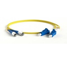 Hyperline FC-D2-9-FC/UR-LC/UR-H-1M-LSZH-YL (FC-9-FC-LC-UPC-1M) Патч-корд волоконно-оптический (шнур) SM 9/125 (OS2), FC/UPC-LC/UPC, duplex, LSZH, 1 м