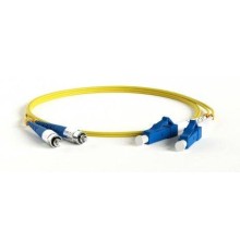 Hyperline FC-D2-9-FC/UR-LC/UR-H-1M-LSZH-YL (FC-9-FC-LC-UPC-1M) Патч-корд волоконно-оптический (шнур) SM 9/125 (OS2), FC/UPC-LC/UPC, duplex, LSZH, 1 м
