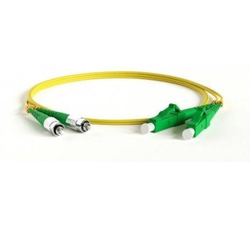 Hyperline FC-D2-9-FC/­AR-LC/­AR-H-2M-LSZH-YL (FC-9-FC-LC-APC-2M) Патч-корд волоконно-оптический (шнур) SM 9/­125 (OS2), FC/­APC-LC/­APC, duplex, LSZH, 2 м