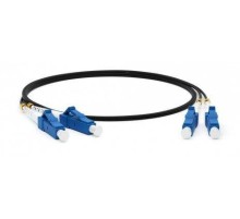 Hyperline FC-D2-9-LC/UR-LC/UR-H-3M-LSZH-BK Патч-корд волоконно-оптический (шнур) SM 9/125 (OS2), LC/UPC-LC/UPC, 2.0 мм, duplex, LSZH, 3 м, черный