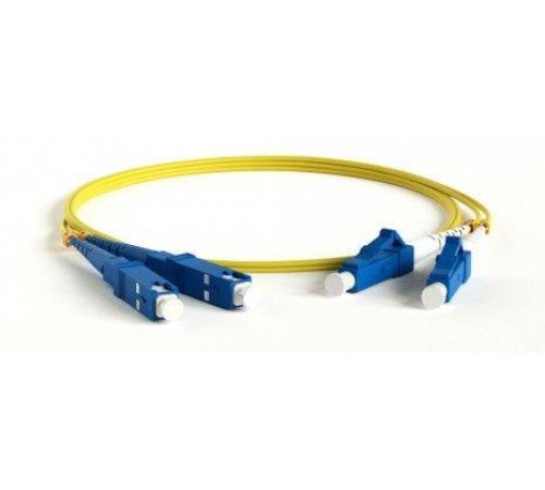 Hyperline Патч-корд волоконно-оптический (шнур) SM 9/125 (OS2), LC/UPC-SC/UPC, 2,0 мм duplex, LSZH, 5 м Hyperline FC-D2-9-LC/UR-SC/UR-H-5M-LSZH-YL