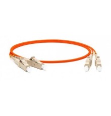 Hyperline FC-D2-50-LC/­PR-LC/­PR-H-2M-LSZH-OR (FC-50-LC-LC-PC-2M) Патч-корд волоконно-оптический (шнур) MM 50/­125, LC-LC, 2.0 мм, duplex, LSZH, 2 м