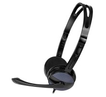 SVEN Мультимедийные стереонаушники с микрофоном SVEN AP-151MV, разъем 3,5 мм (4 pin), черный.