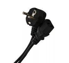 Кабель компьютер --> розетка 220V ( угловая Евровилка) <VDE> 3G*0,5mm2, 3,0m, Aopen.