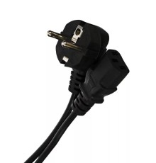 Кабель компьютер --> розетка 220V ( угловая Евровилка) <VDE> 3G*0,5mm2, 3,0m, Aopen.