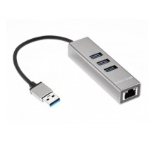 Переходник USB 3.1 Type-C -->RJ-45 1000Mbps +3 USB3.0, Aluminum Shell, 0.2м Telecom <TA311C> VCOM TA311C