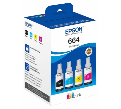 Набор с чернилами Epson 664 для L100/L110/L200/L210/L300/L350/L121/L132/L1300 (C13T66464A)